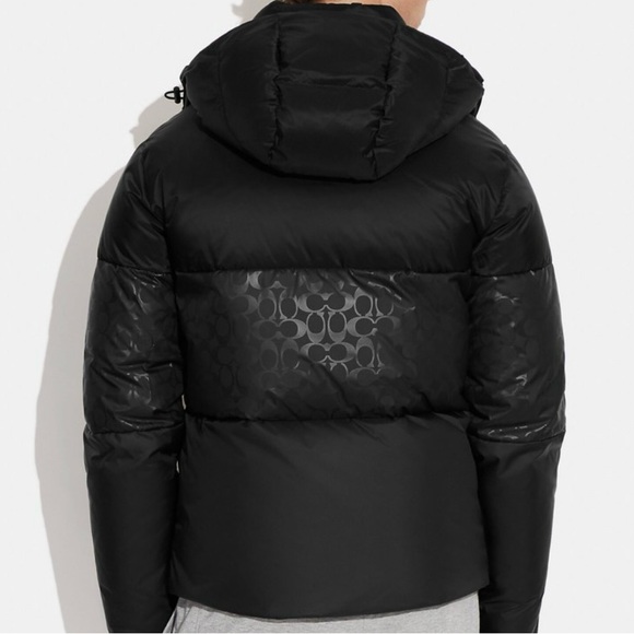 Men’s Coach Colorblock Down Puffer Jacket XXL Bl w/  Signature C NWT - Picture 2 of 16